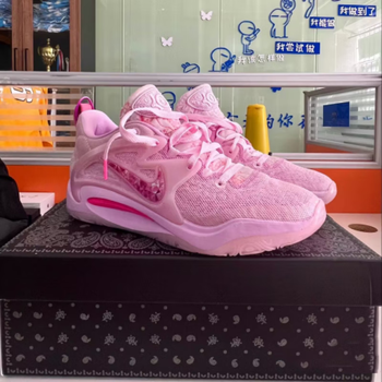 自菅杜兰特15男女篮球鞋kd15全粉防滑减震耐磨透气运动鞋男 kd15癌 全