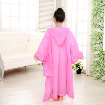 雨衣男女童幼儿园小孩长款学生斗篷旅游轻便雨披非一次性雨具粉色均码