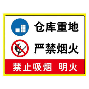 防火重地禁止烟火安全标识牌pvc警示标牌仓库重地严禁烟火尺寸约3040