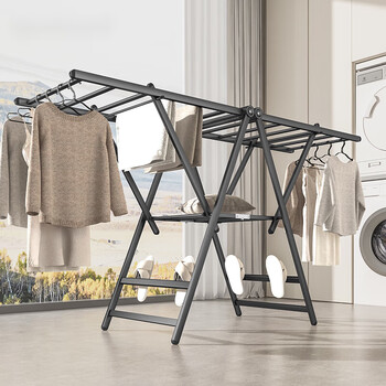 仟舞铝合金晾衣架落地折叠室内式阳台可晒衣架晒被子神器家用14米加厚