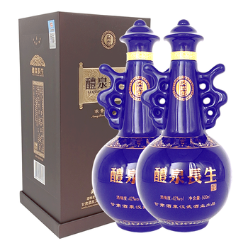 汉武御甘肃酒泉特产酒 汉武御礼泉长生52度500ml浓香型粮食白酒送礼佳