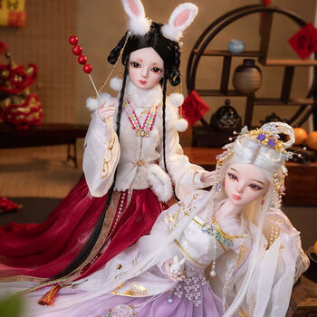 kingmeworld教师节礼物生日礼物60厘米娃娃女孩玩具bjd芭古装古风比