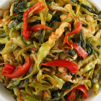 安徽晶凤特产无为传统手工香菜香辣咸菜辣白菜自制下饭菜 香菜(240克)