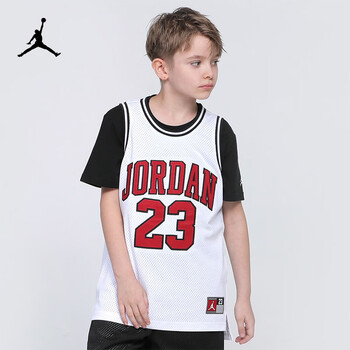 耐克童装男童背心nikeairjordan夏季儿童透气无袖t恤篮球服上衣jd
