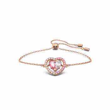 施华洛世奇（SWAROVSKI）【品牌直供】半心贴贴手链女 女士手链生日礼物 5653012