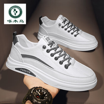 啄木鸟男鞋2024新款夏季小白潮鞋运动休闲板鞋男款潮流百搭鞋子男士