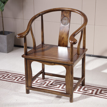 经典实木椅子新中式仿古椅雕刻椅太师椅照相椅 围椅【图片 价格 品牌
