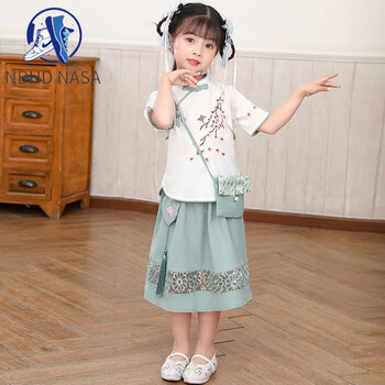 nbhd nasa儿童汉服女小孩中国风春夏秋古装国学服班服装宝宝唐装女童