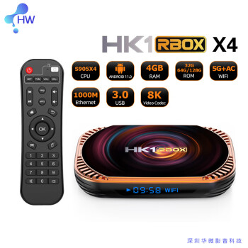 HK1RBOX X4ܻS905X4а׿11˫Ƶwifiǧ 4+128G+EMUELEC 64GTF