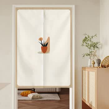 晟玉轩布艺门帘ins棉麻隔断帘家用卧室厕所门帘半帘厨房卫生间帘子免