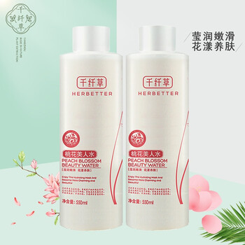 千纤草生态美肌园桃花美人水550ml 2 两支装 爽肤水化妆水润肤水 图片价格品牌报价 京东