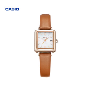 卡西欧casio日式方形金属简约优雅气质手表女卡西欧sheenshsd400cgl7