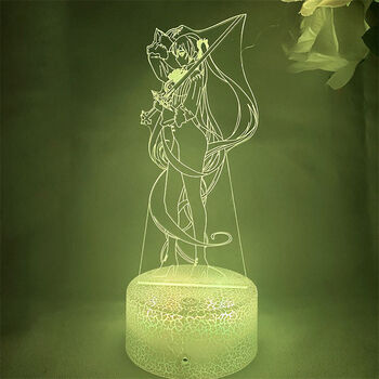 led遥控充电发光小夜灯初音未来卧室装饰节能变色灯节日礼物 606-8