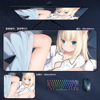 猫羽雫鼠标垫超大号二次元卡通动漫日系学生笔记本电脑桌垫滑鼠垫定制