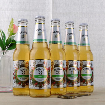 tempt诱惑丹麦原装进口精酿啤酒西打酒果味啤酒低度甜酒 诱惑3号苹果