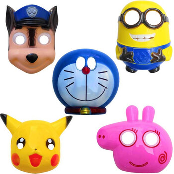 面具儿童米奇 儿童小猪佩奇面具米奇皮卡丘熊大小黄人猪猪侠哪吒卡通