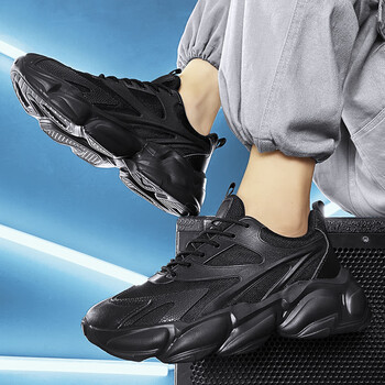 fifinecoco chane创世【领跑者】休闲运动老爹鞋跑步鞋 黑色 39