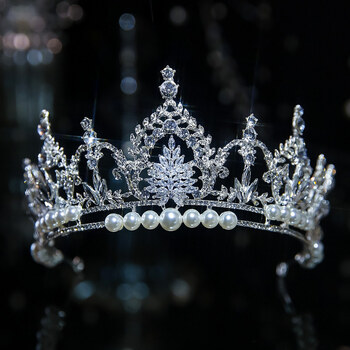 定制时尚家居新娘发箍韩式皇冠水钻女王皇冠生日旅拍晚会礼服配饰结婚