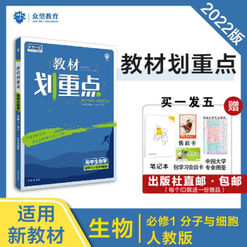 【理想树官方】2022新教材版教材划重点高中生物必修1分子与细胞人教版RJ67高一上册同步讲解教材帮_高一学习资料