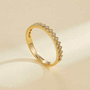 戒指>思珠尘>思珠尘轻奢au750订婚钻戒女镶钻ins风时尚通勤18金可刻字