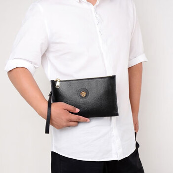 男士手拿包商务钱包男式手抓包休闲信封包男包手夹包黑色大号cks007