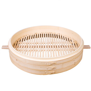 竹蒸笼家用大蒸笼蒸屉蒸锅笼屉50cm特大号商用竹屉大号蒸馒头包子 50