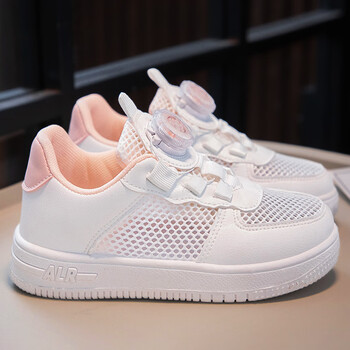 snhnata女童鞋儿童小白鞋412岁夏季网面透气2023中大童运动单网鞋女孩