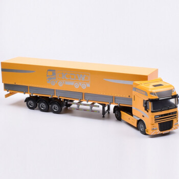 凯迪威150全合金斗篷式汽车运输车模型大卡车平板运输车玩具凯迪威