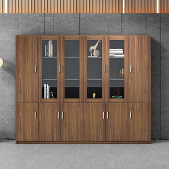 佐坤办公文件柜木质办公室柜子资料柜财务档案柜带抽屉带锁落地储物柜