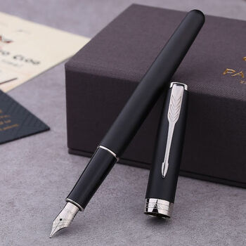 派克(parker)钢笔卓尔进口18k金笔商务送礼高档金属男士礼盒企 磨砂黑