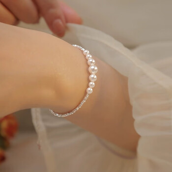 世奇工艺碎子珍珠手链女生轻奢小众精致法复古感手串20碎精美礼盒