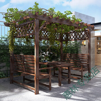 防腐木葡萄架庭院碳化凉亭阳台室外花园爬藤屋户外露台实木花架子普通