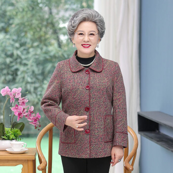 孜顏老年人女裝春裝奶奶春秋外套70歲中老年女裝媽媽春季新款老人衣服