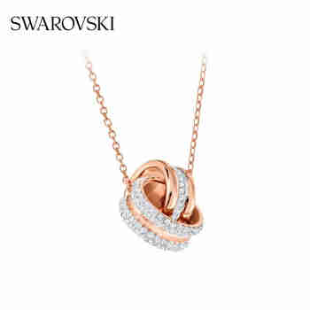 施华洛世奇（SWAROVSKI）Swarovski/施华洛世奇FURTHER 镀玫瑰金色女士水晶般质感戒指项链 5240525