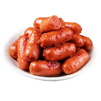 拇指肠200粒小枣肉烤香肠即食小香肠火腿肠休闲小零食小吃香辣味50包