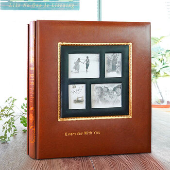相册影集本7寸皮质相册影集大容量6寸相册本5插页式7寸家庭复古照片