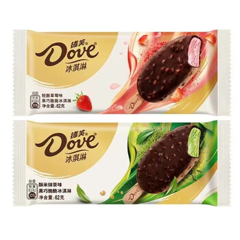 【新品】德芙黑巧脆脆系列冰淇淋激淋轻酪草莓 酥米抹茶雪糕冷饮 酥米