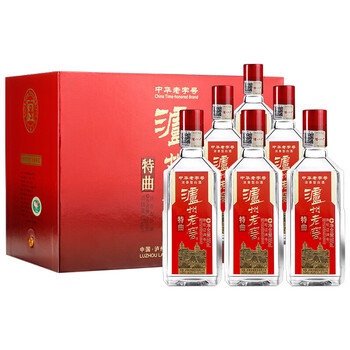 泸州老窖特曲酒52度165ml*6瓶礼盒装浓香型高度白酒