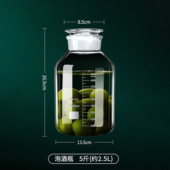 雅诺居泡酒专用酒瓶密封罐家用玻璃杨梅酿酒罐空瓶果酒浸酒装酒白酒