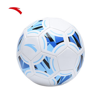 安踏足球训练比赛用球5号耐磨青少年标准球非真皮pu儿童足球 电光蓝-1
