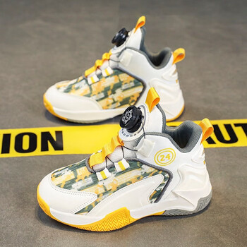 安踏断码旋转钮扣男童篮球鞋童春夏季网面透气运动鞋516岁休闲鞋耐磨