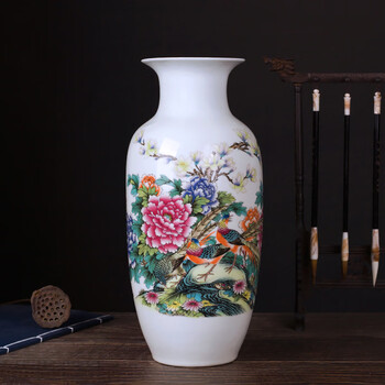 dafify 景德镇陶瓷插花瓶现代花瓶花瓶仿古中式客厅装饰对对瓶工艺品
