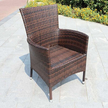藤椅手工编织塑料仿滕椅家用电脑椅子阳台椅户外休闲椅铁艺靠椅麻将