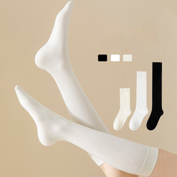 jk压力长筒过膝长袜秋冬季 【混款】白色中筒1 白色小腿1 白色过膝1