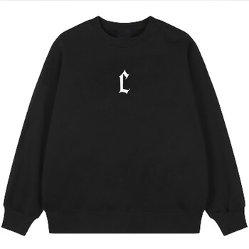 帽衫c字母印花多色基础连帽卫衣男女情侣装climax vision 黑色圆领 s