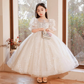 贝恋妍儿童礼服公主裙花童婚礼蓬蓬纱女童小女孩主持人钢琴演出礼服