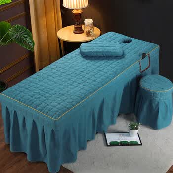 禧愿美容床罩推拿理疗床套加厚纯色按摩床笠开洞床单美容院用美体单件