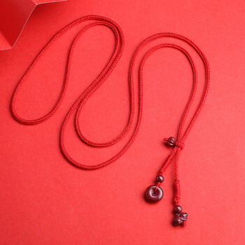 香港&尚多芙专柜手工编织朱砂平安扣红绳腰链腰绳生肖本命年红绳腰带