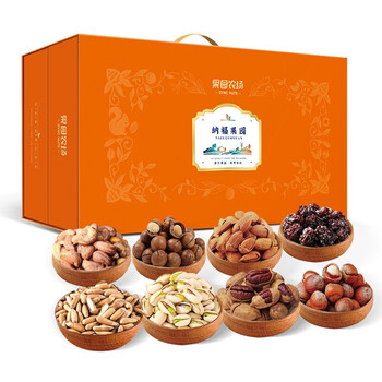 果园农场 坚果礼盒春节年货 纳福果园干果礼盒1550g
