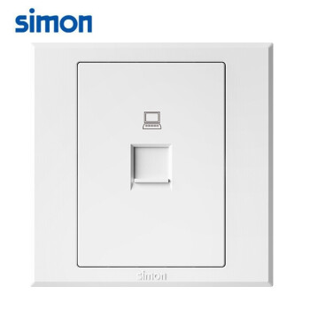 SIMON西蒙网络插座面板 E3系列一位电脑插座 86型面板  305218 雅白色